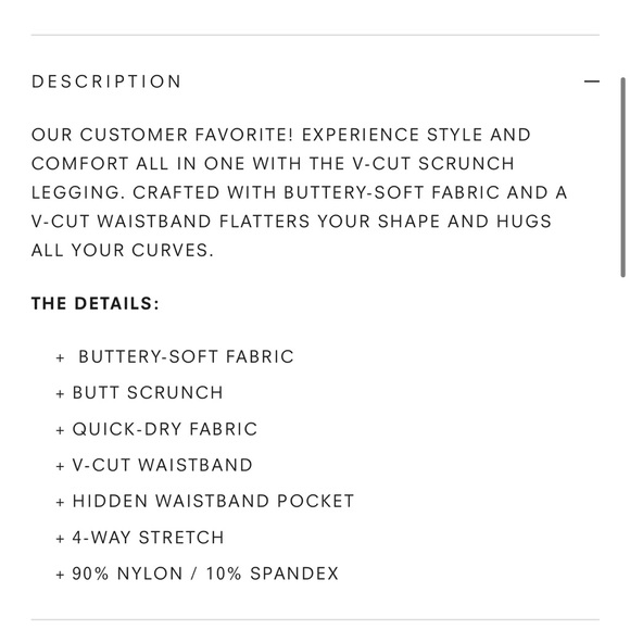 LiCi Fit V-Cut Scrunch Leggings - size Small - Picture 5 of 8